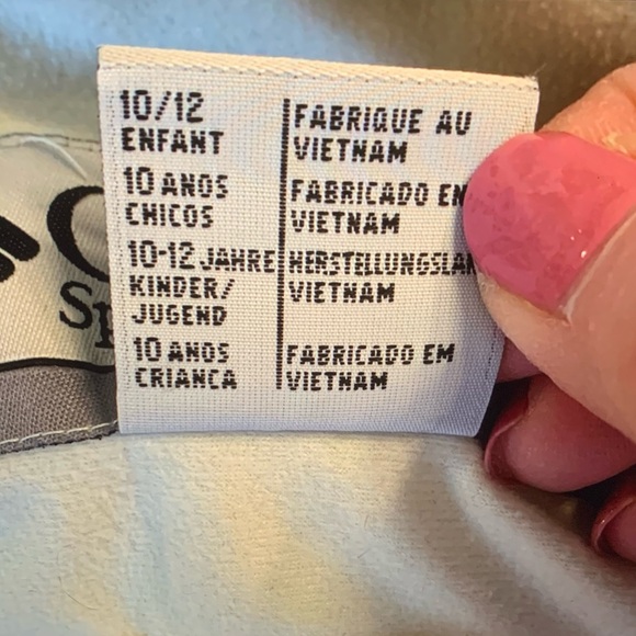 Columbia Coat, with Hood, Youth Size 10/12, Green and Ivory - Picture 12 of 16